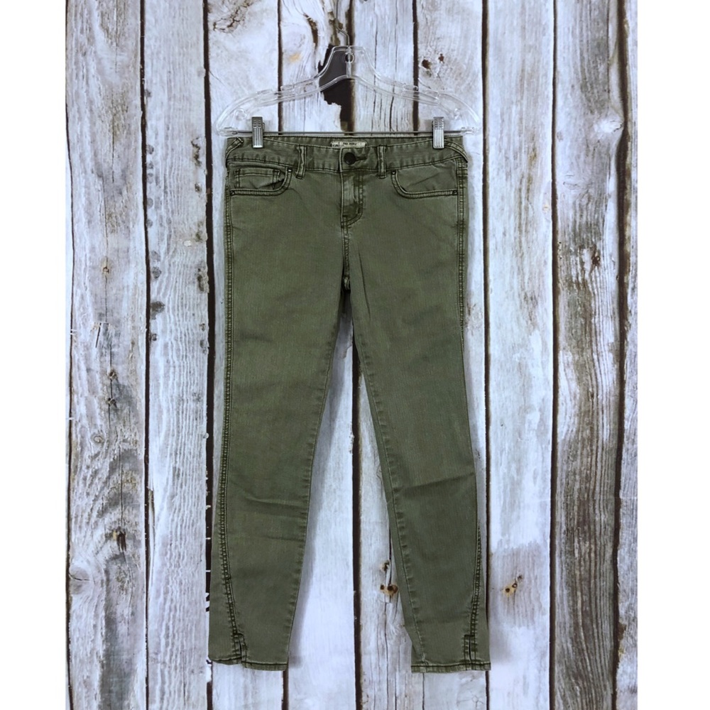 Free People Herringbone Skinny Crop Jeans